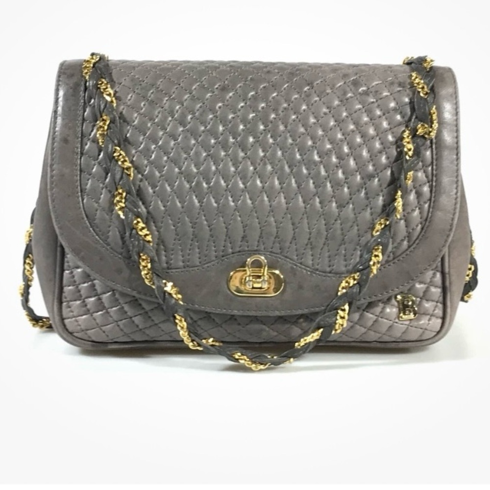Elegant Gray Quilted Women's Bag